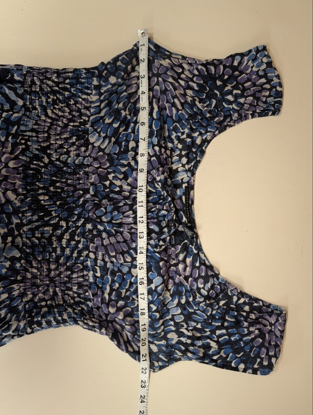 Grace Elements Blue Print Cotton Midi Dress - Picture 6 of 9